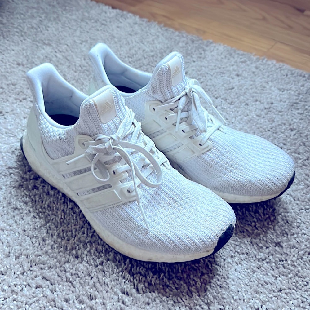 COPY - Adidas Ultra Boost Triple White MENS SIZE 9 Original All White Yeezy Adi…